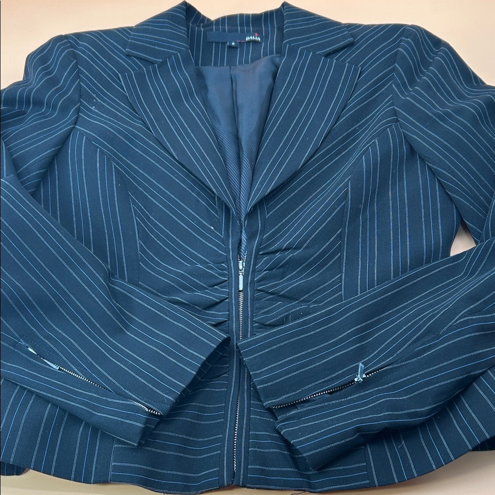 Dalia Navy Striped Blazer